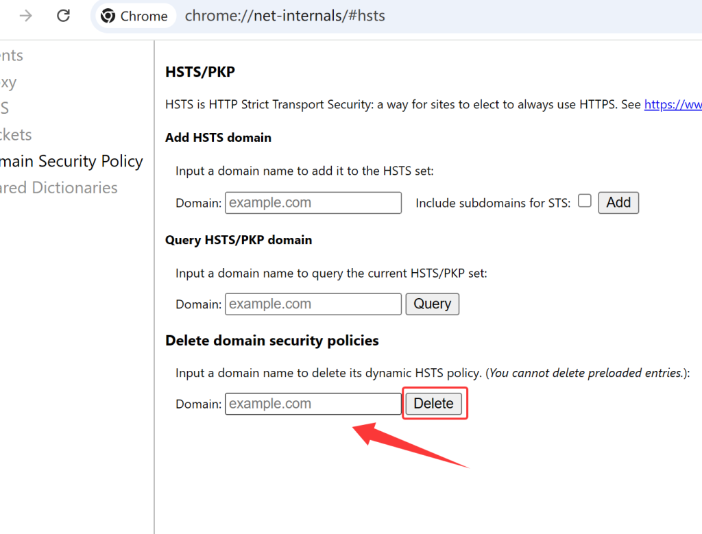 阻止谷歌浏览器 http 强制跳转 https